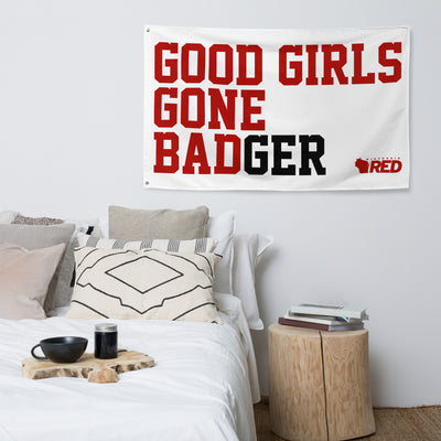 Good Girls Gone BADger Flag (White)