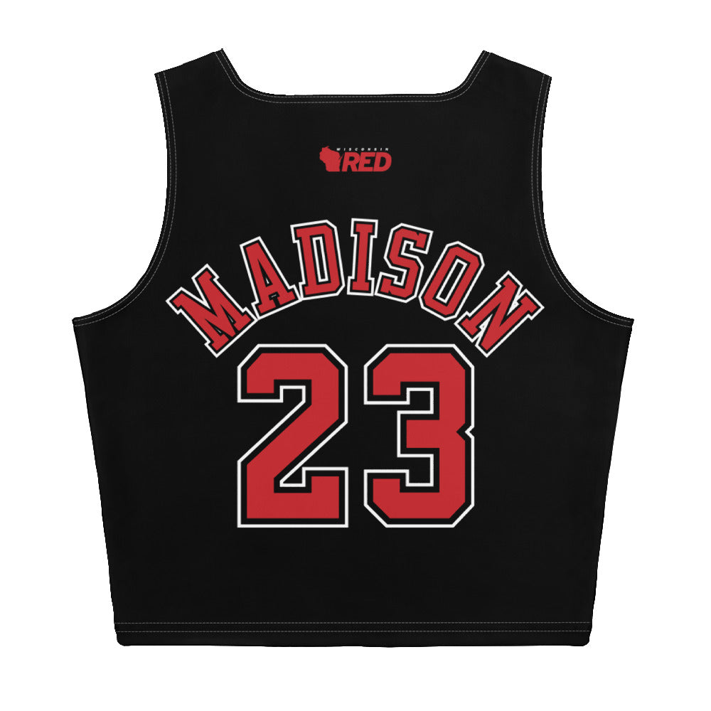 Wisconsin Red Madison: Mifflin 23 Crop Tank L / Red