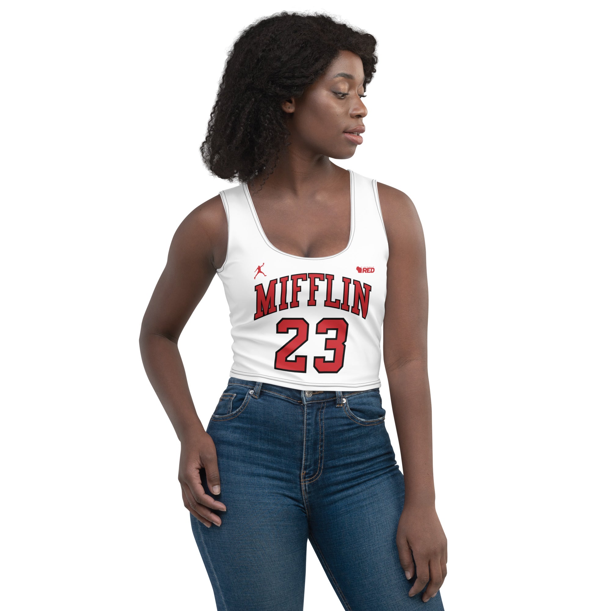 Wisconsin Red Madison: Mifflin 23 Crop Tank L / Red