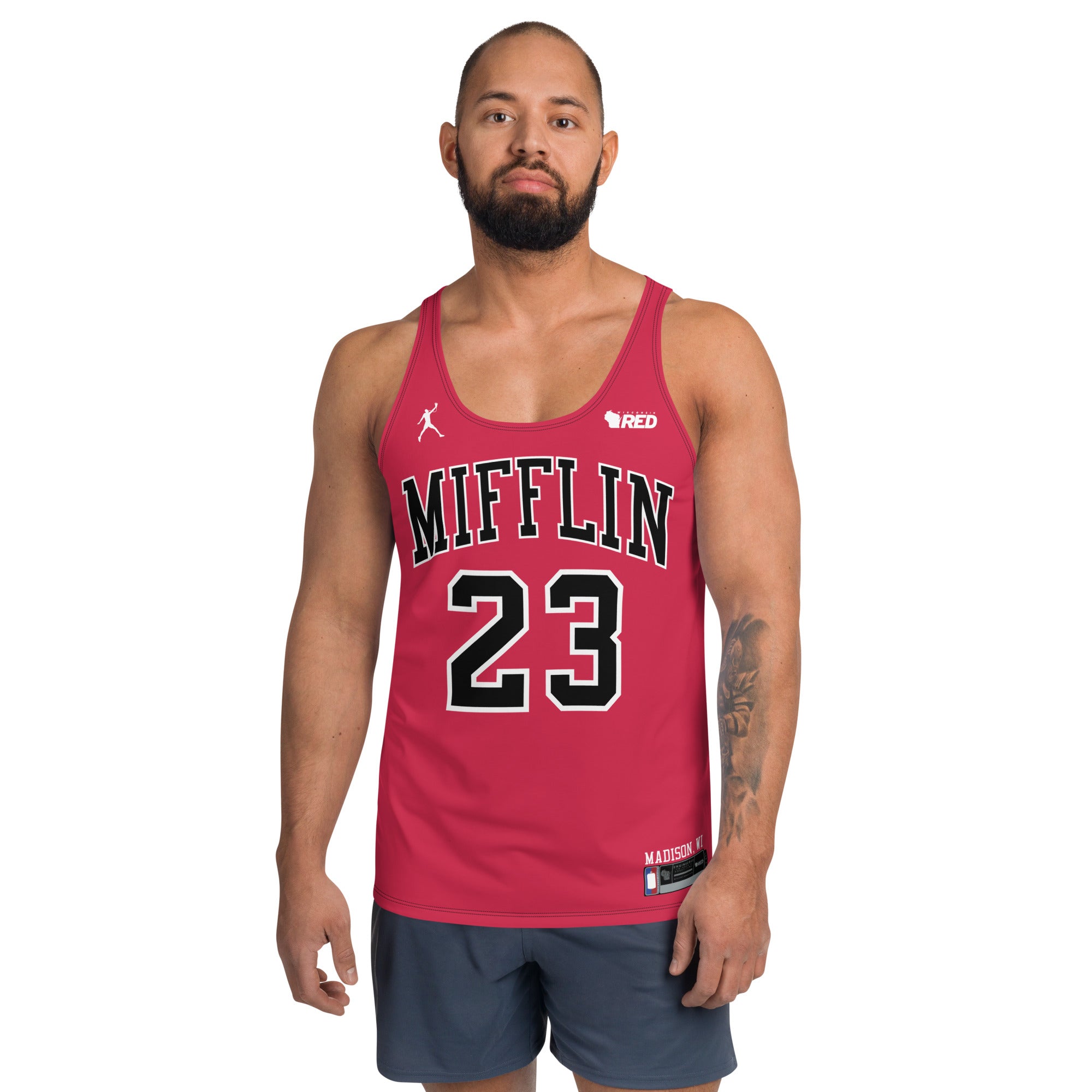 Wisconsin Red Madison: Mifflin 23 Crop Tank L / Red