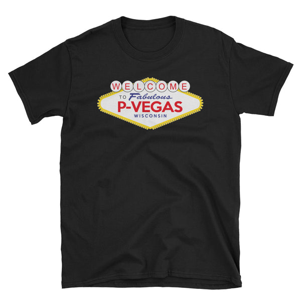 Platteville: P-Vegas T-Shirt - Wisconsin Red