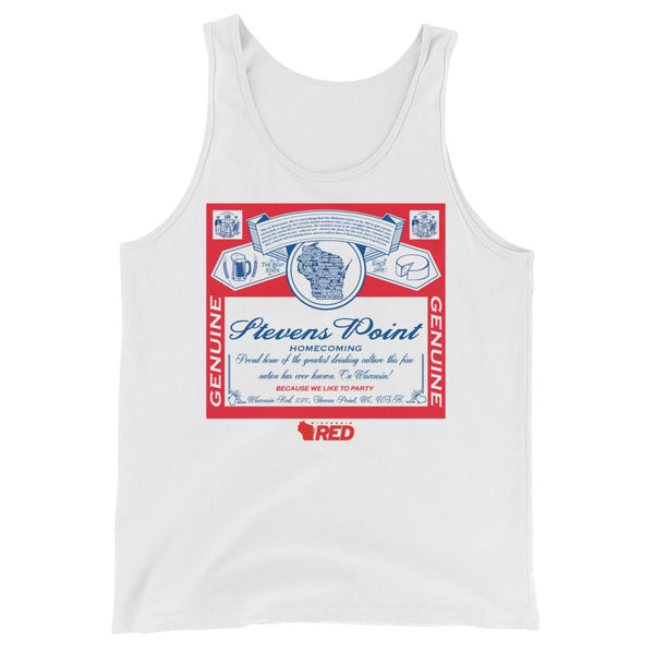 Stevens Point: Homecoming - King of Parties Tank Top - Wisconsin Red