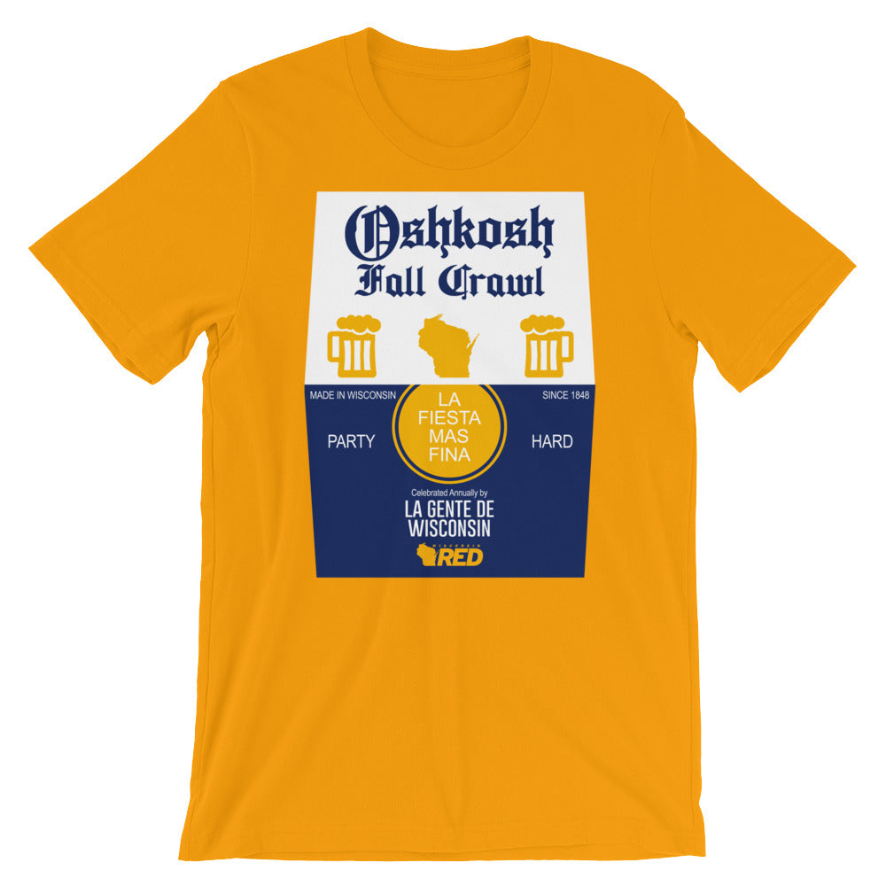 Oshkosh Fall Pub Crawl Extra TShirt Wisconsin Red
