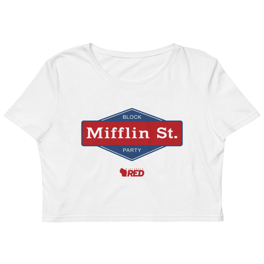 Wisconsin Red Madison: Mifflin 23 Crop Tank L / Red