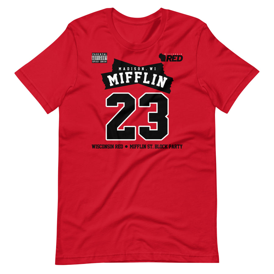 Wisconsin Red Madison: Mifflin 23 Crop Tank L / Red